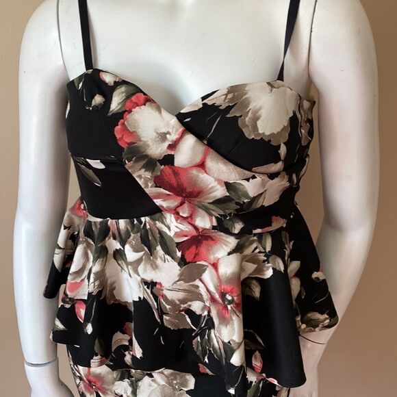 NWT Charlotte Russe Floral Peplum Dress - Picture 3 of 12